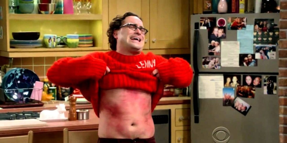 Leonard and his itchy sweater on TBBT