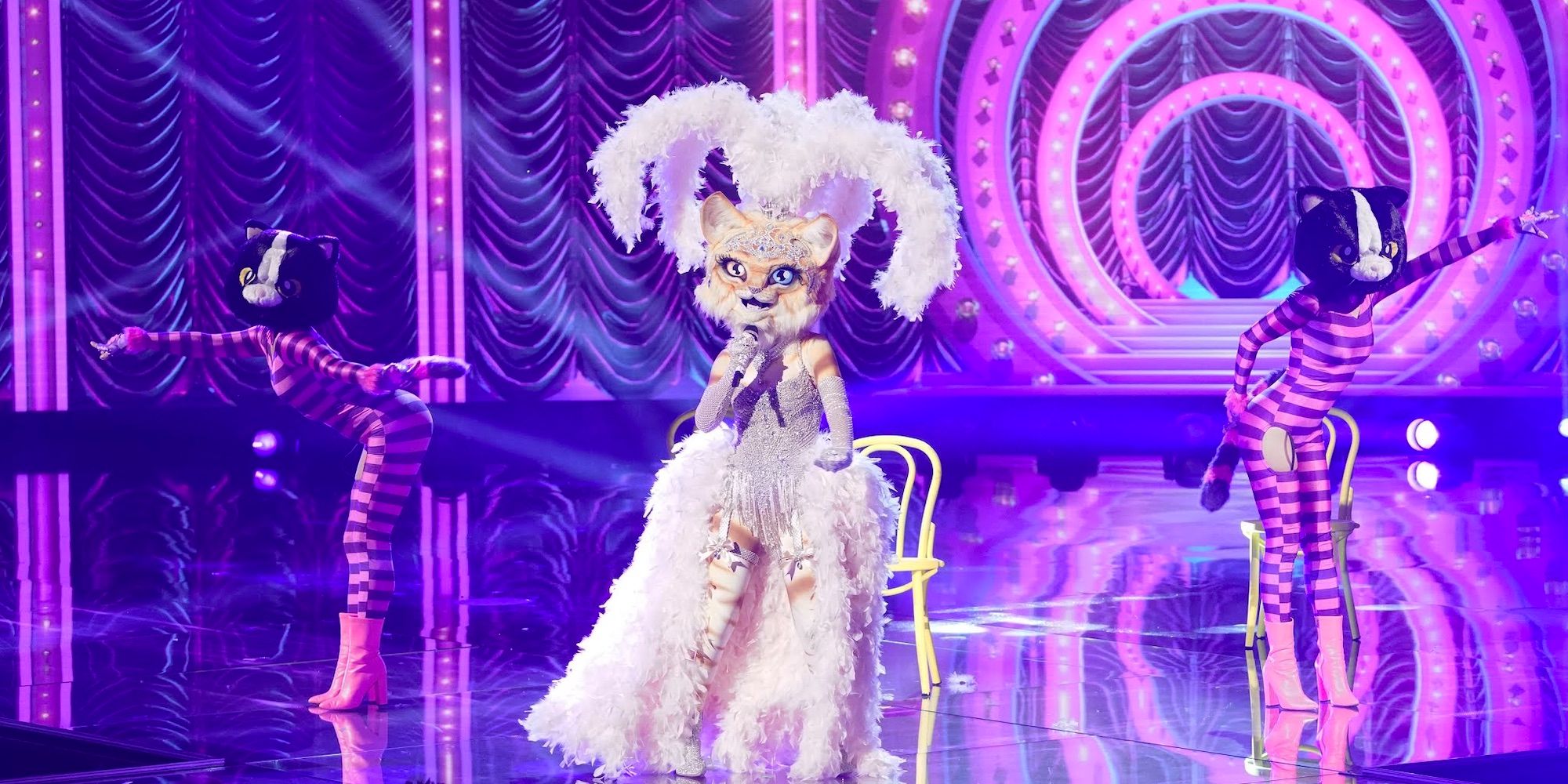 The Kitty performing on The Masked Singer stage