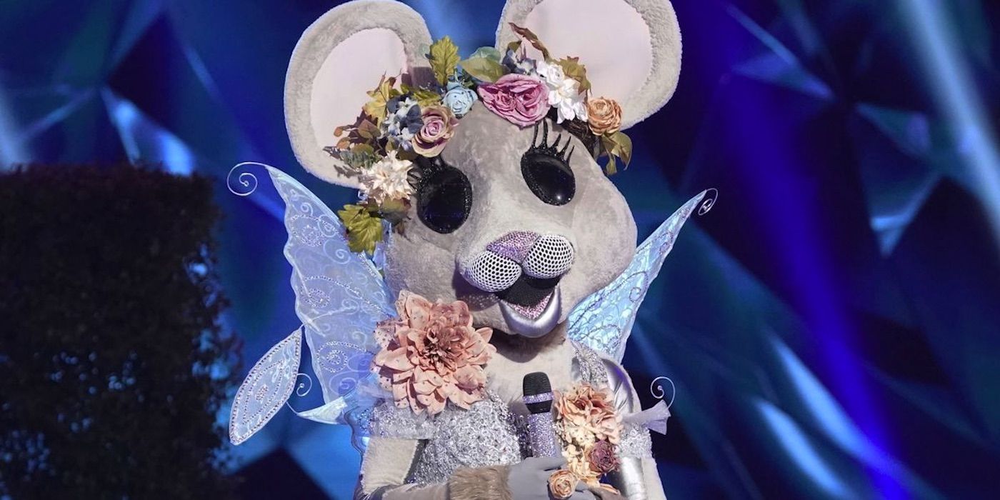 The Mouse costume holding a microphone on The Masked Singer