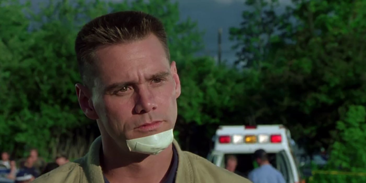 Hank with a plaster on his chin in Me, Myself and Irene