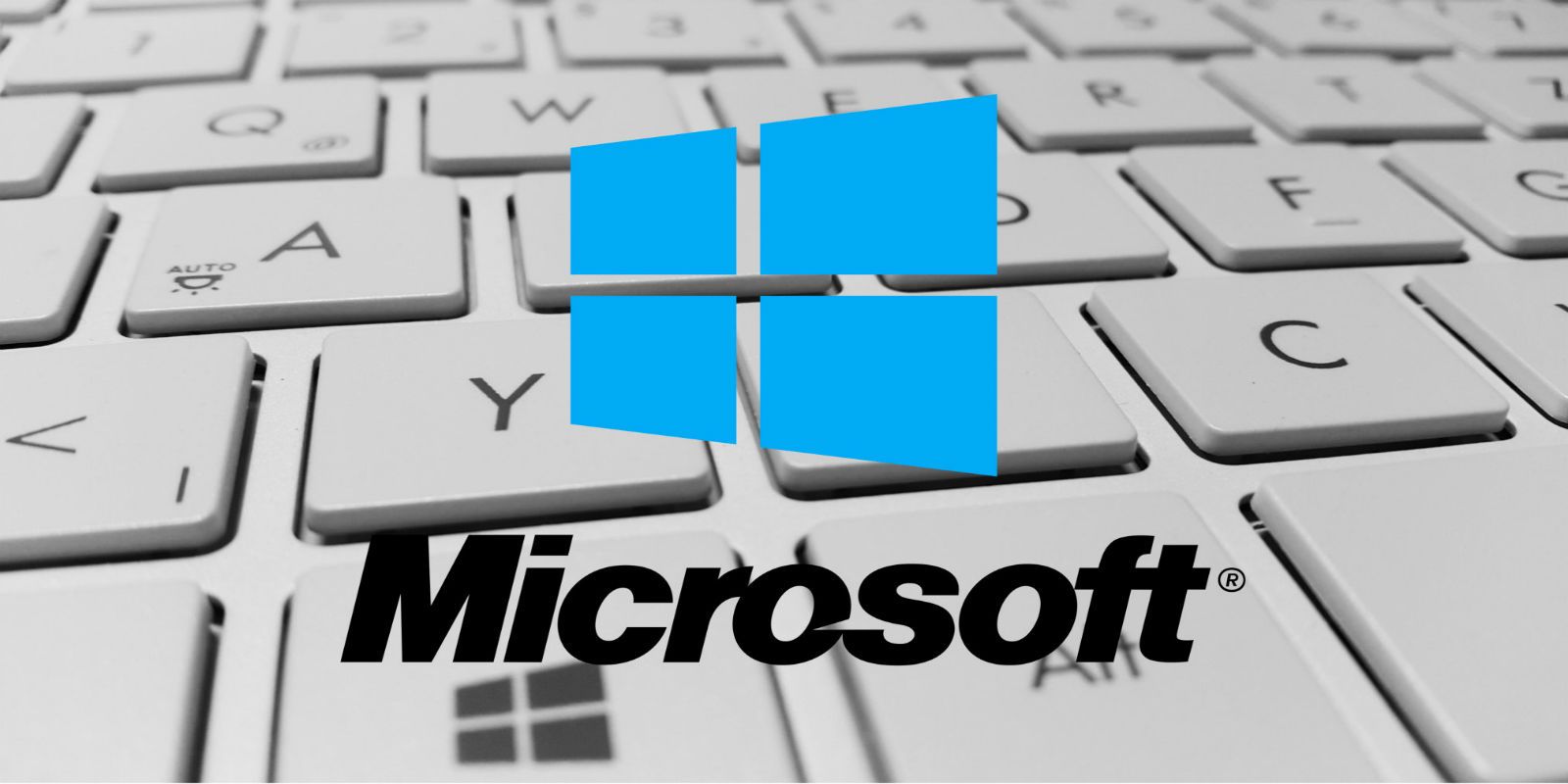 Image showing the Microsoft Windows logo with a keyboard in the background