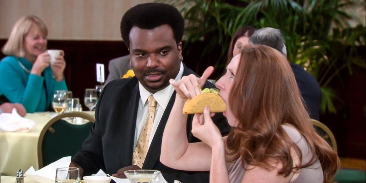 nellie eating a taco - the office