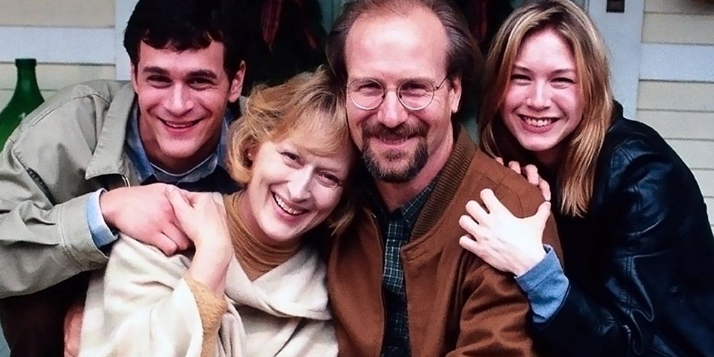 The cast of One True Thing embracing