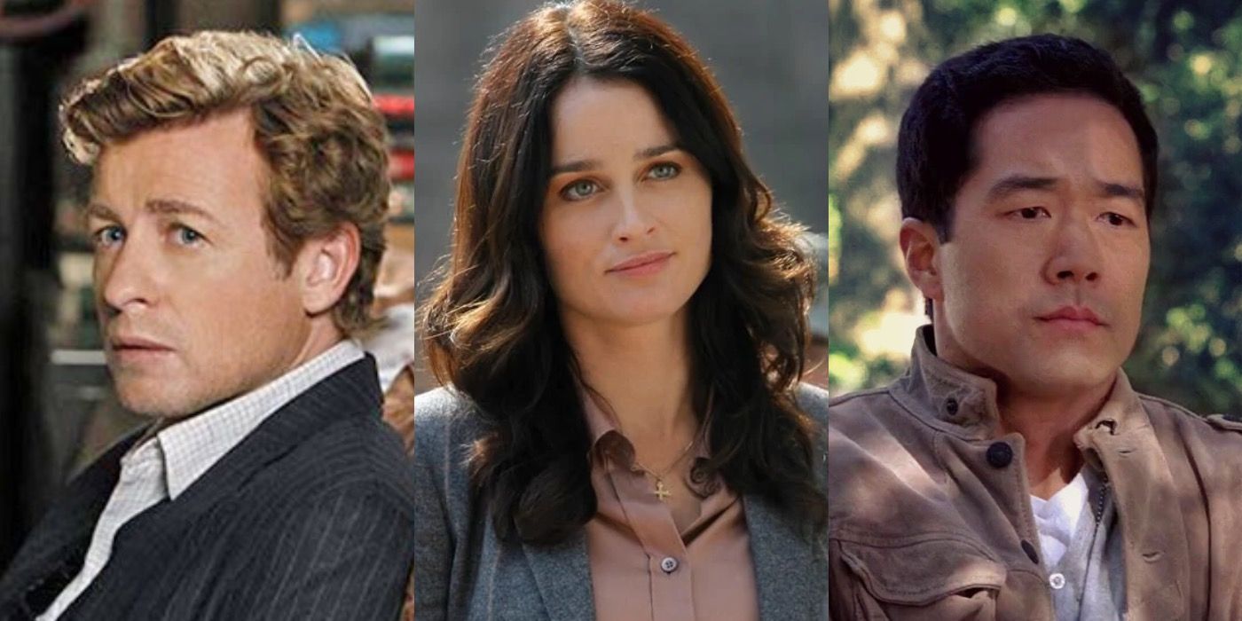 Jane, Lisbon and Cho in a split image from The Mentalist