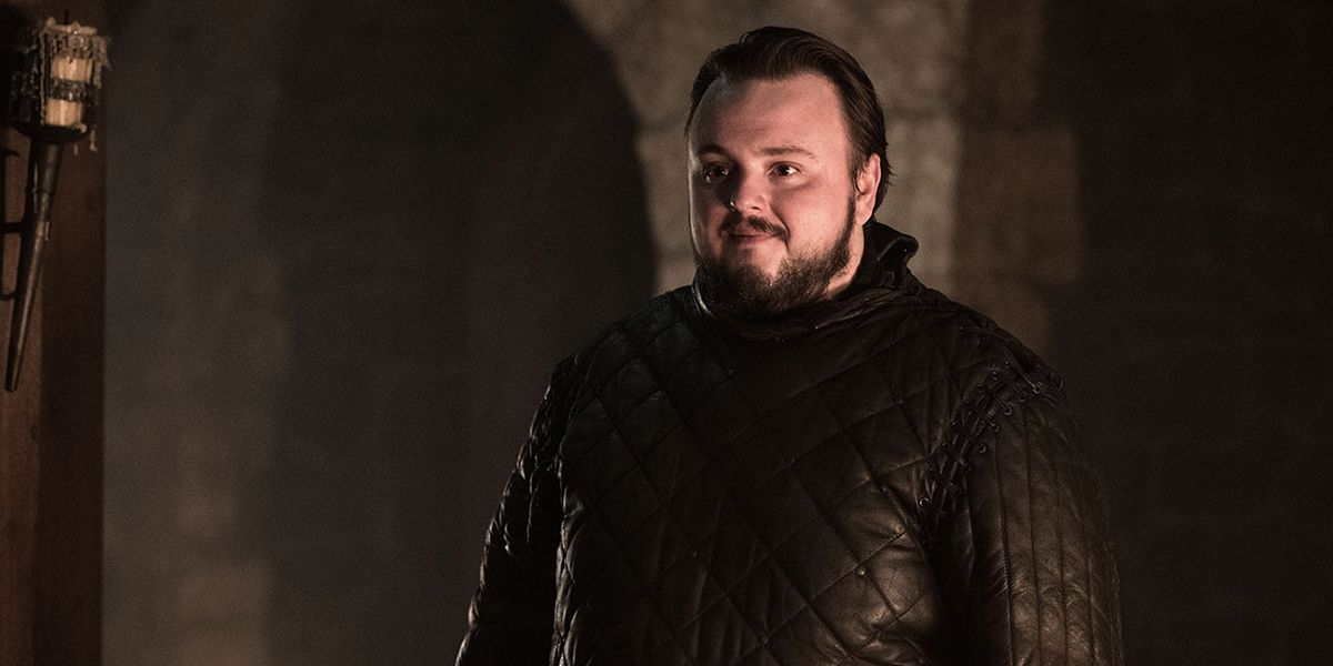 Samwell Tarly smiling in Game of Thrones
