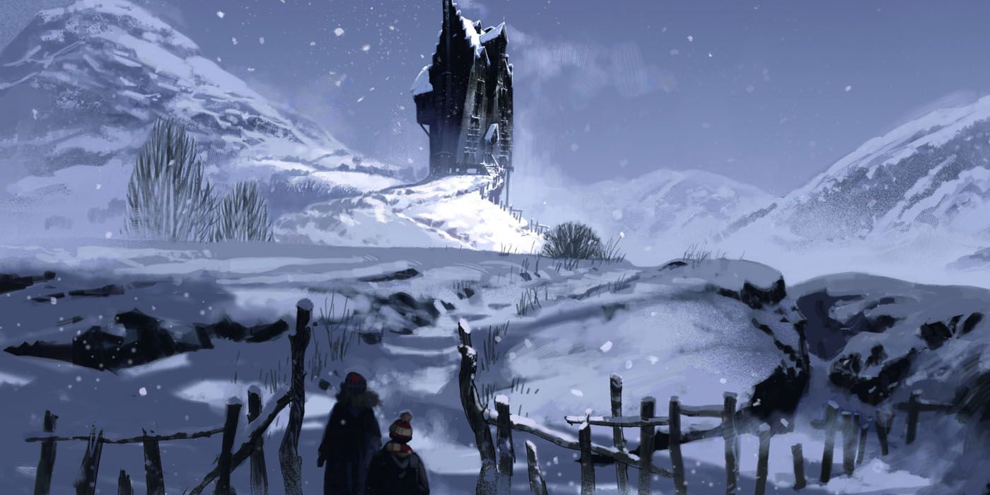An image of the Shrieking Shack in Harry Potter