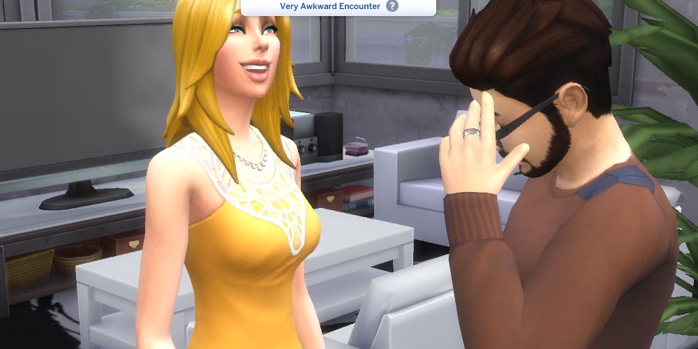 A sim dying of embarrassment in The Sims 4.