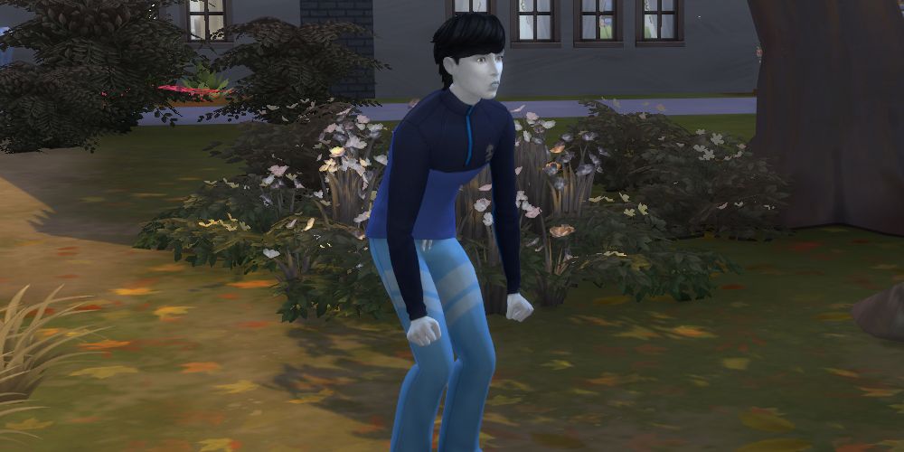 A freezing sim in The Sims 4.