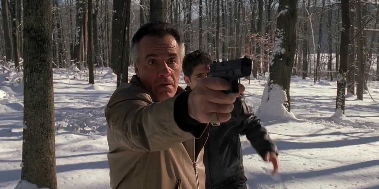 Paulie and Christopher hunt down Valery in Pine Barrens in The Sopranos