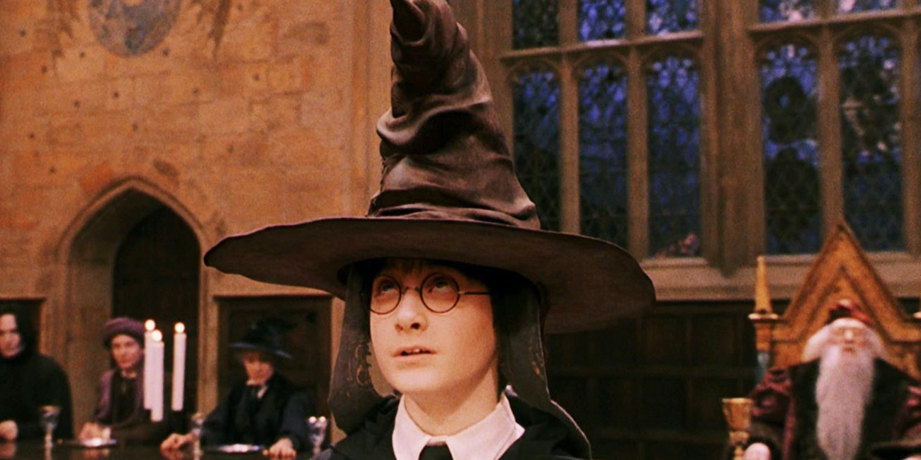 The sorting hat in Harry Potter's first year