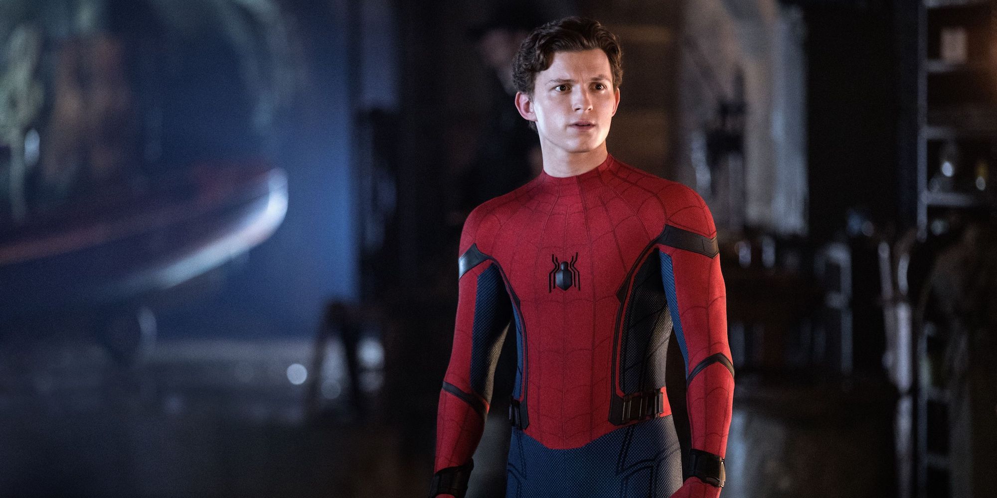 Tom Holland as Spider-Man in Spider-Man: Far From Home