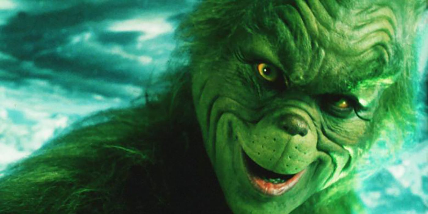 Grinch with a creepy smile in How the Grinch Stole Christmas