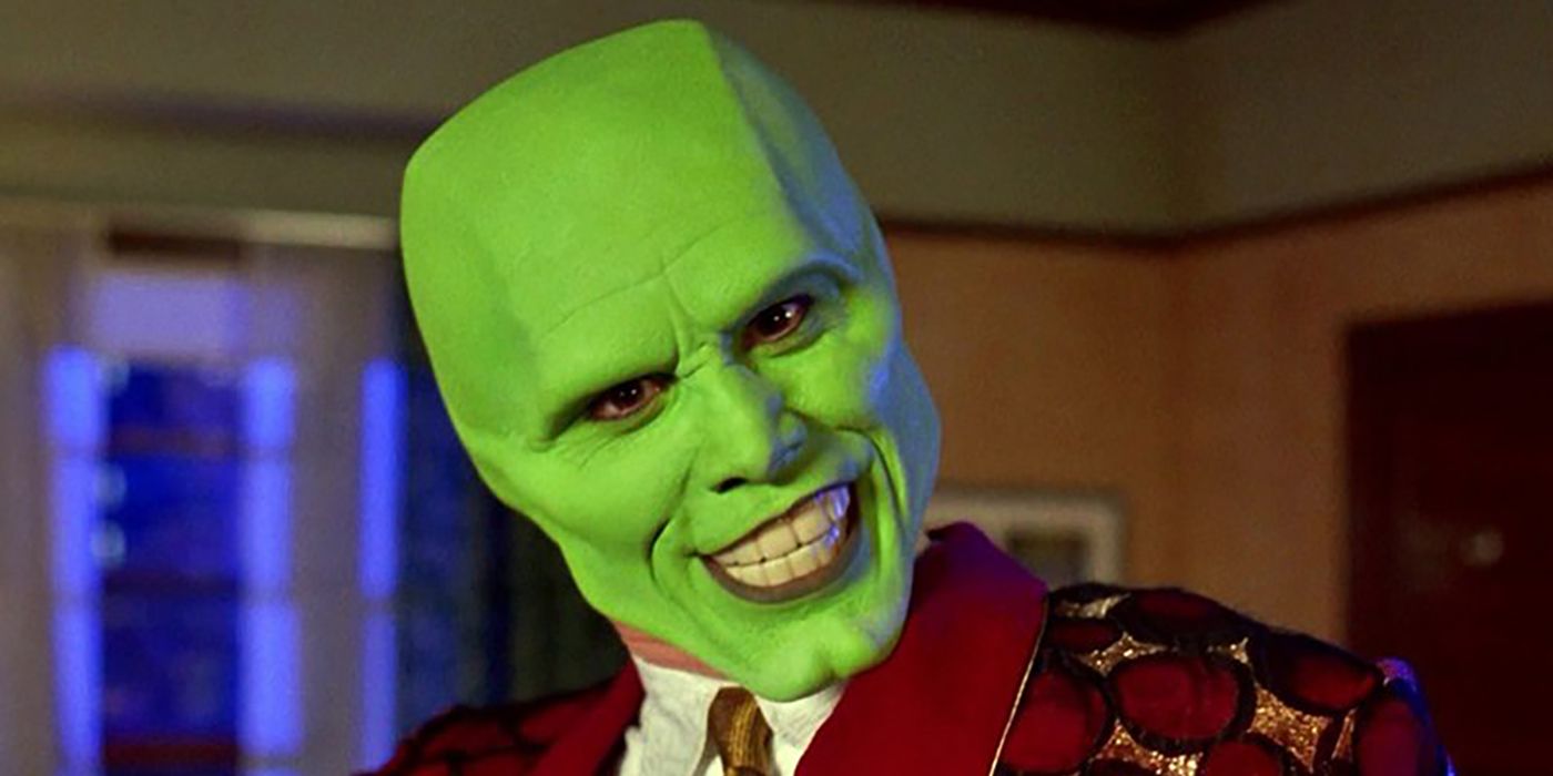 Jim Carrey fala com a câmera em The Mask