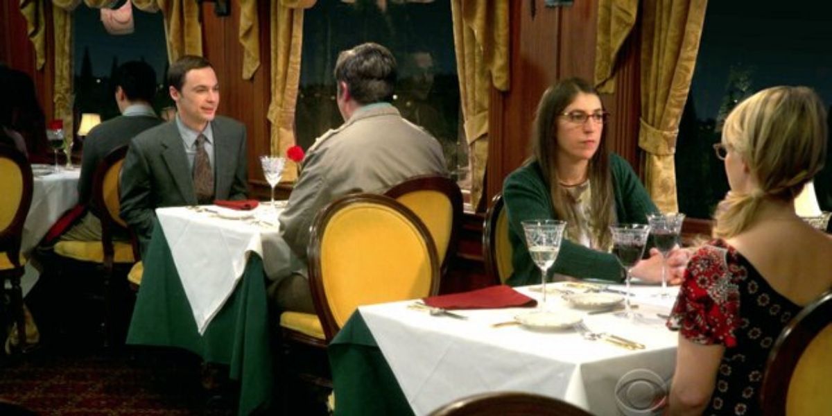 Amy, bernadette, and howard spend valentines day on a train with sheldon on the Big Bang theory