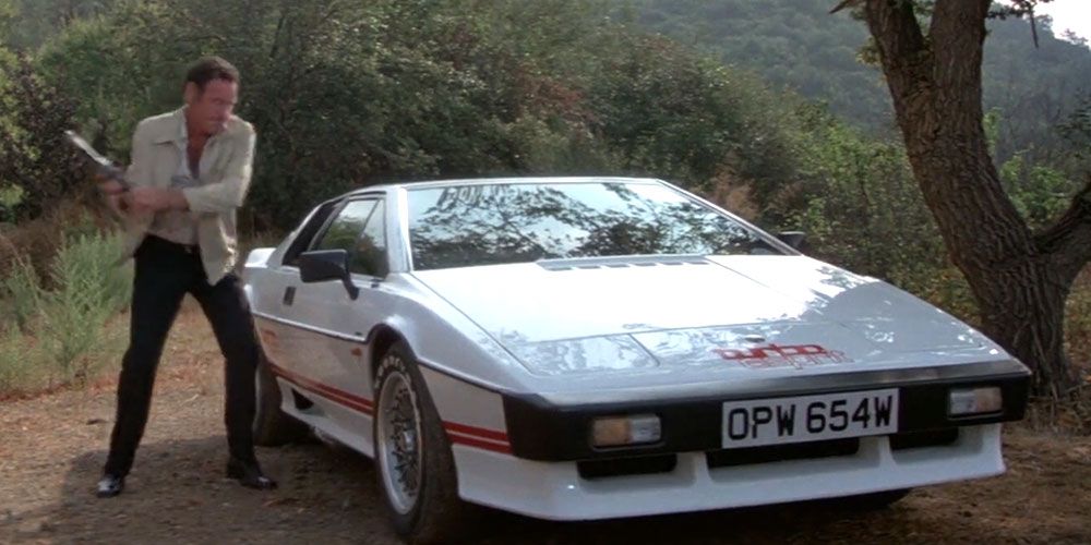 A thug tries to break into a Lotus Esprit in For Your Eyes Only