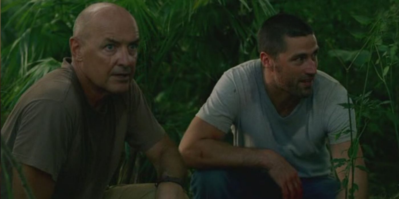 Locke and Jack on the island on Lost