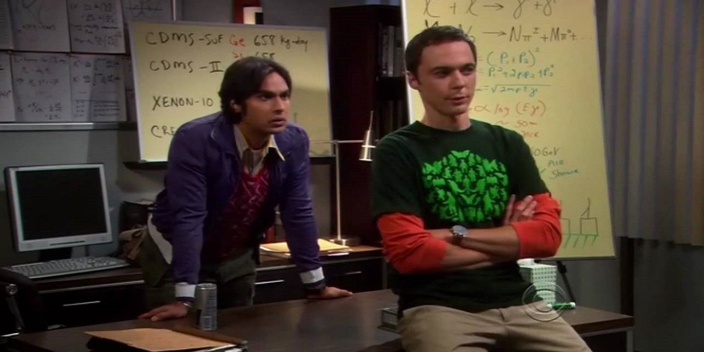Raj and Sheldon in Sheldon's Office