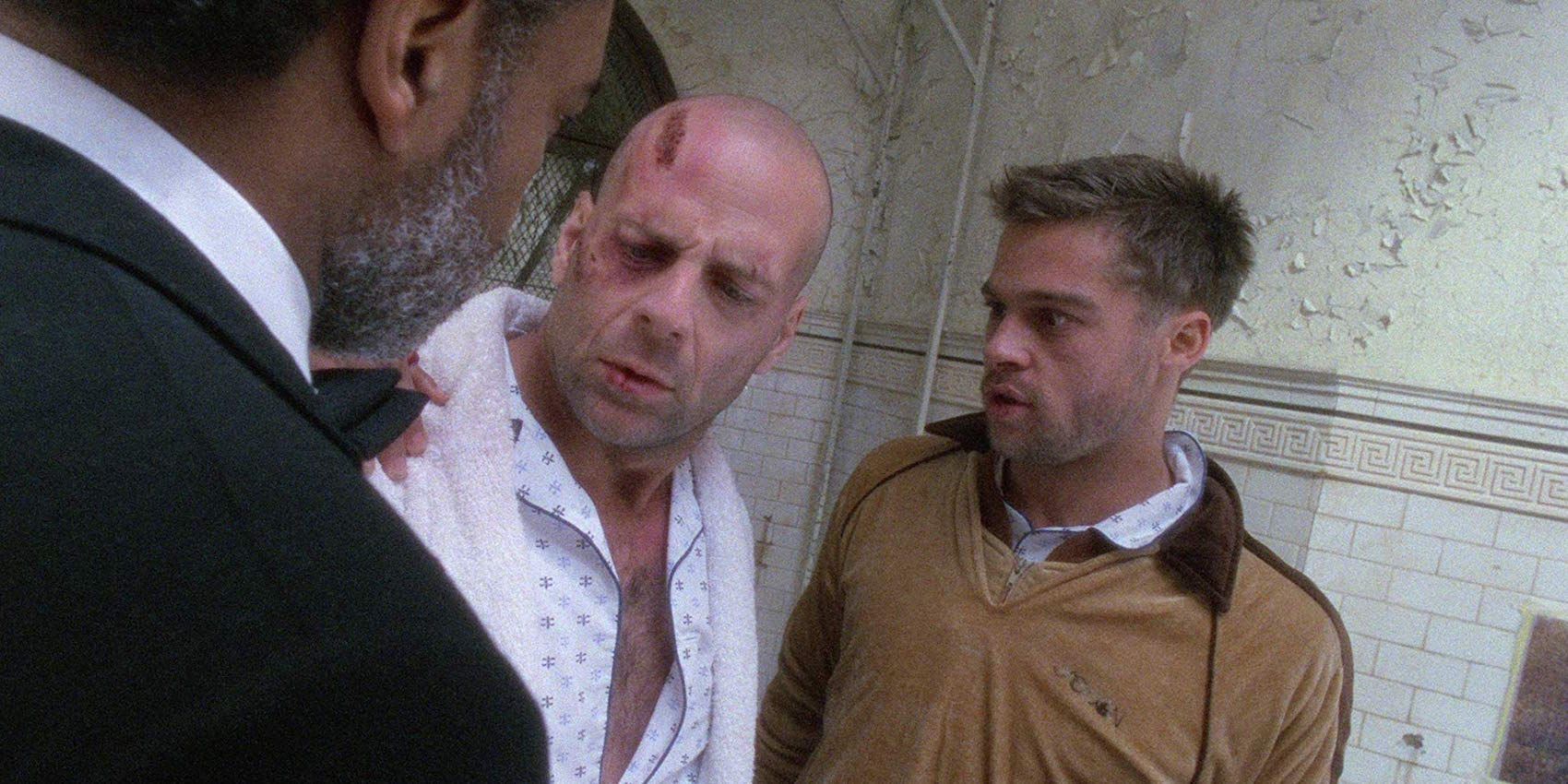 Bruce Willis e Brad Pitt em 12 Macacos