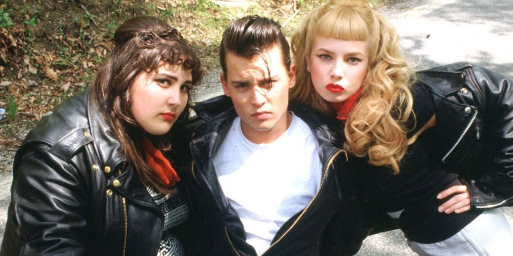 Pepper, Cry-Baby, and Allison stare straight into the camera in a promotional image from Cry-Baby
