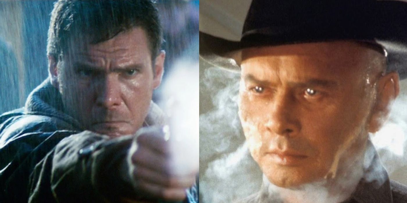 A split screen of Blade Runner and Westworld.