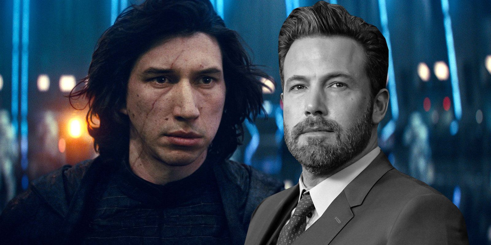 Adam Driver in Star Wars and Ben Affleck