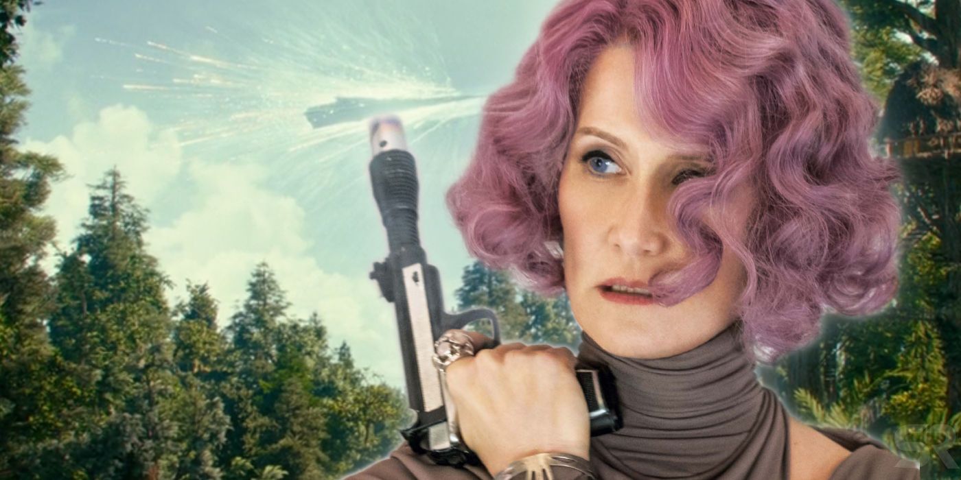 Admiral Holdo and Endor Moon in Star Wars The Rise of Skywalker