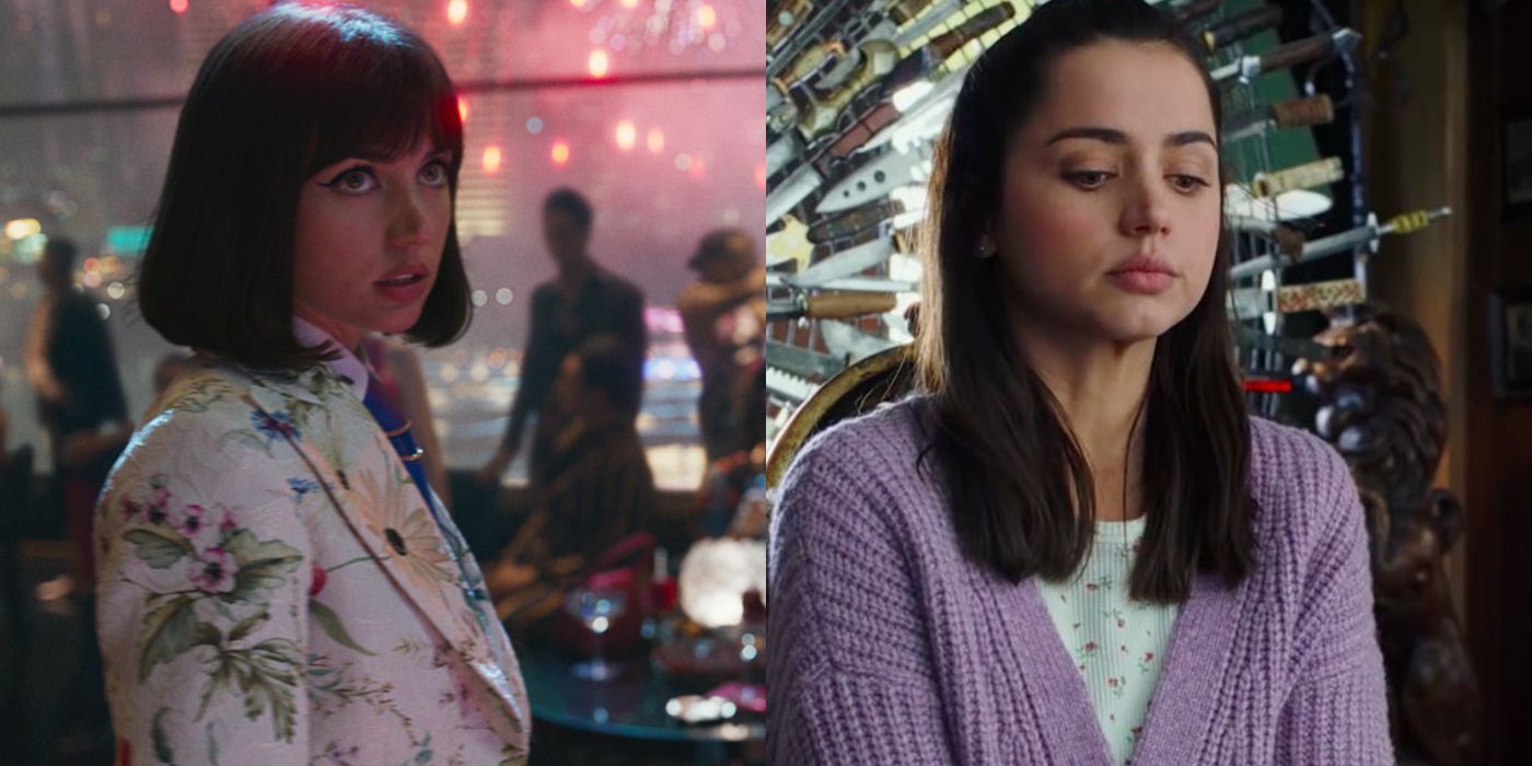 Split image Ana de Armas in The Gray Man and Knives Out