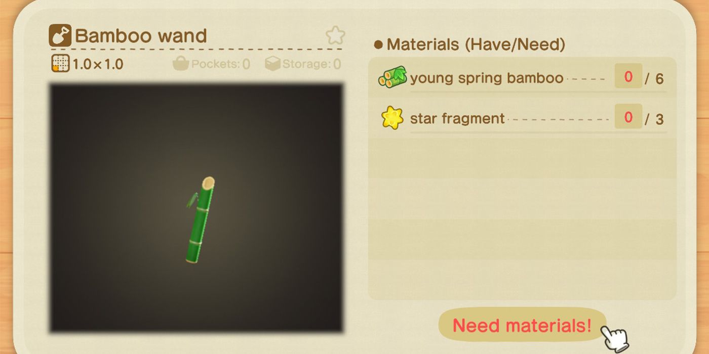 Animal Crossing Bamboo Wand
