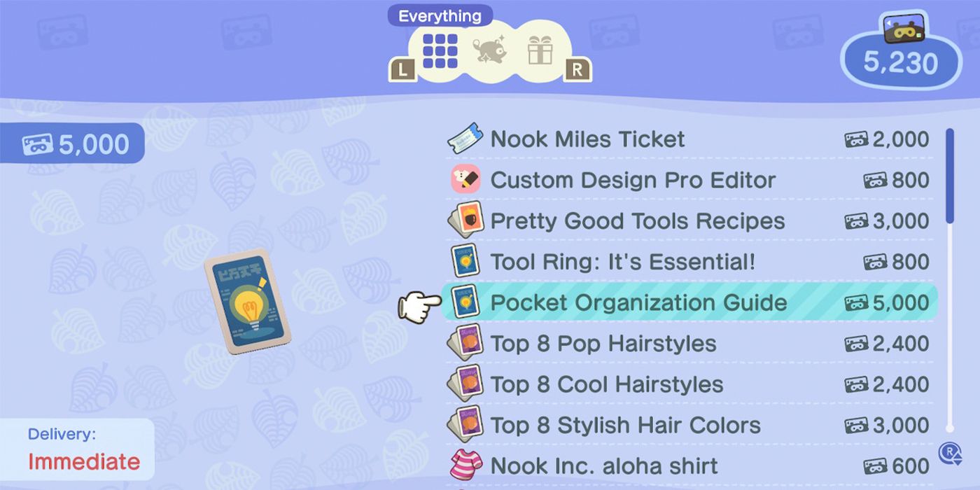Animal crossing inventory nook stop