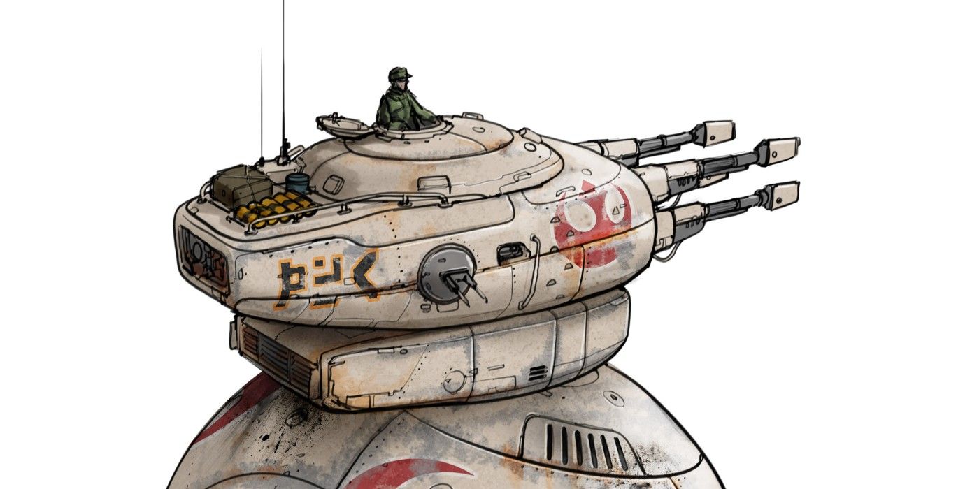 BB-8 Giant Tank Star Wars Rise of Skywalker Concept Art