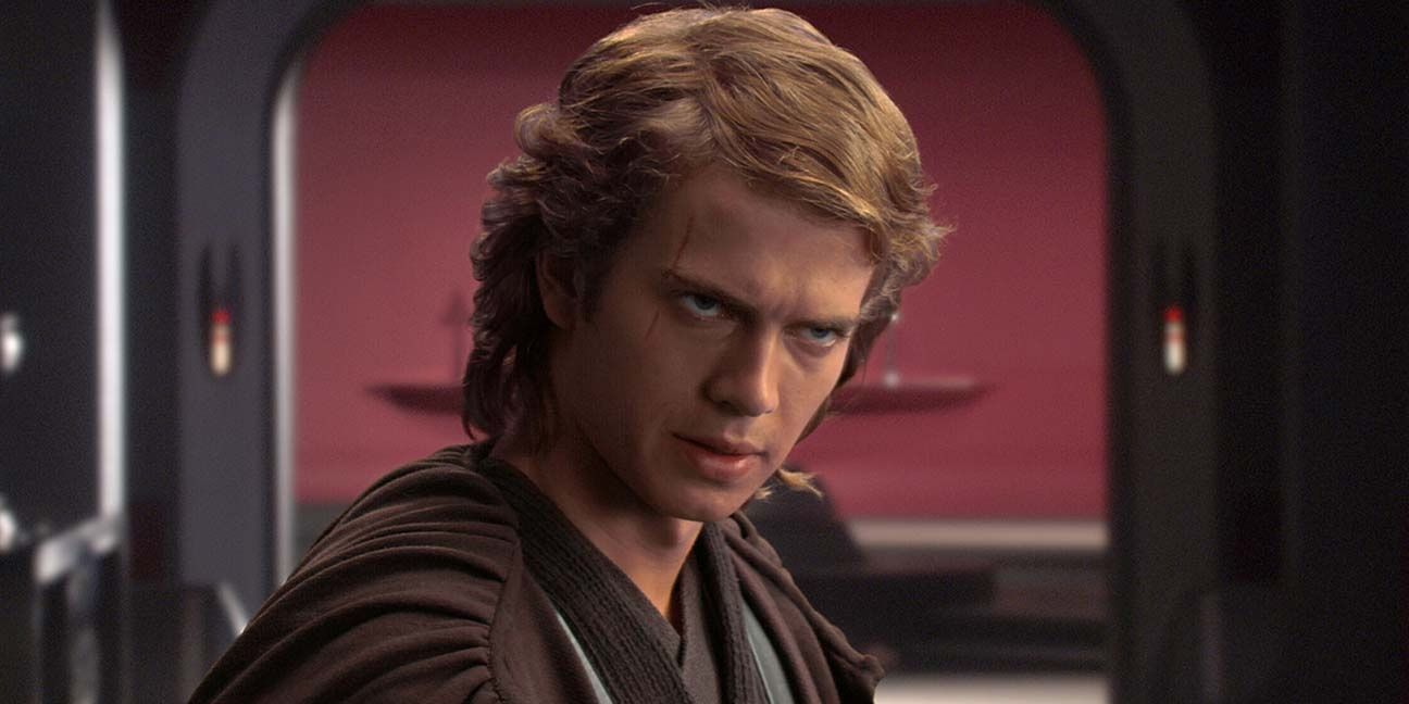 Anakin looks angry in Revenge of the Sith