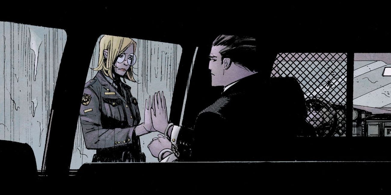 Batman Curse White Knight Bruce and Harley Goodbye