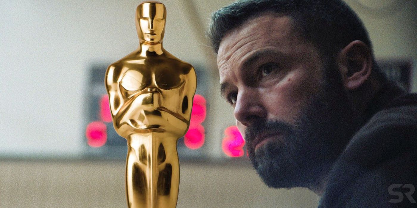 Ben Affleck in The Way Back and Oscar Statuette
