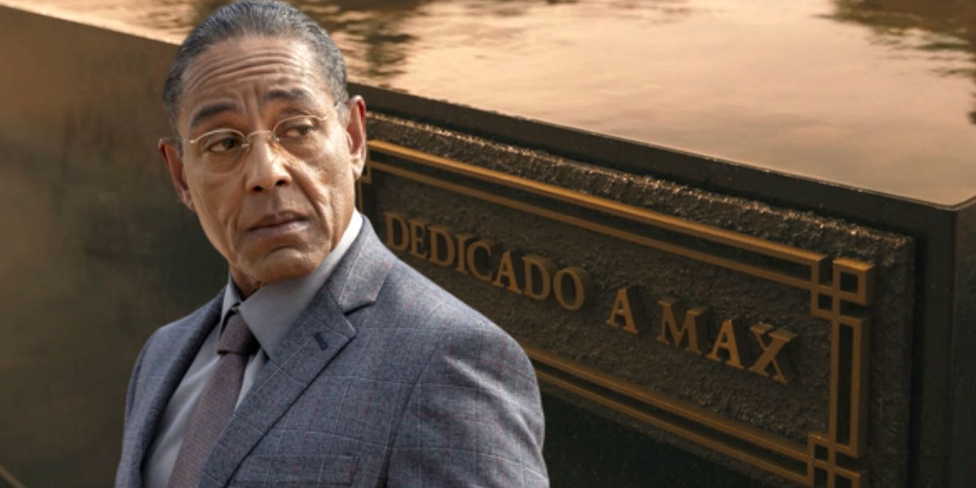 Gus Fring pelo memorial de Max em Better Cal Saul