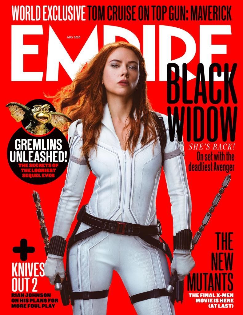 Black Widow White Costume Empire Magazine Cover