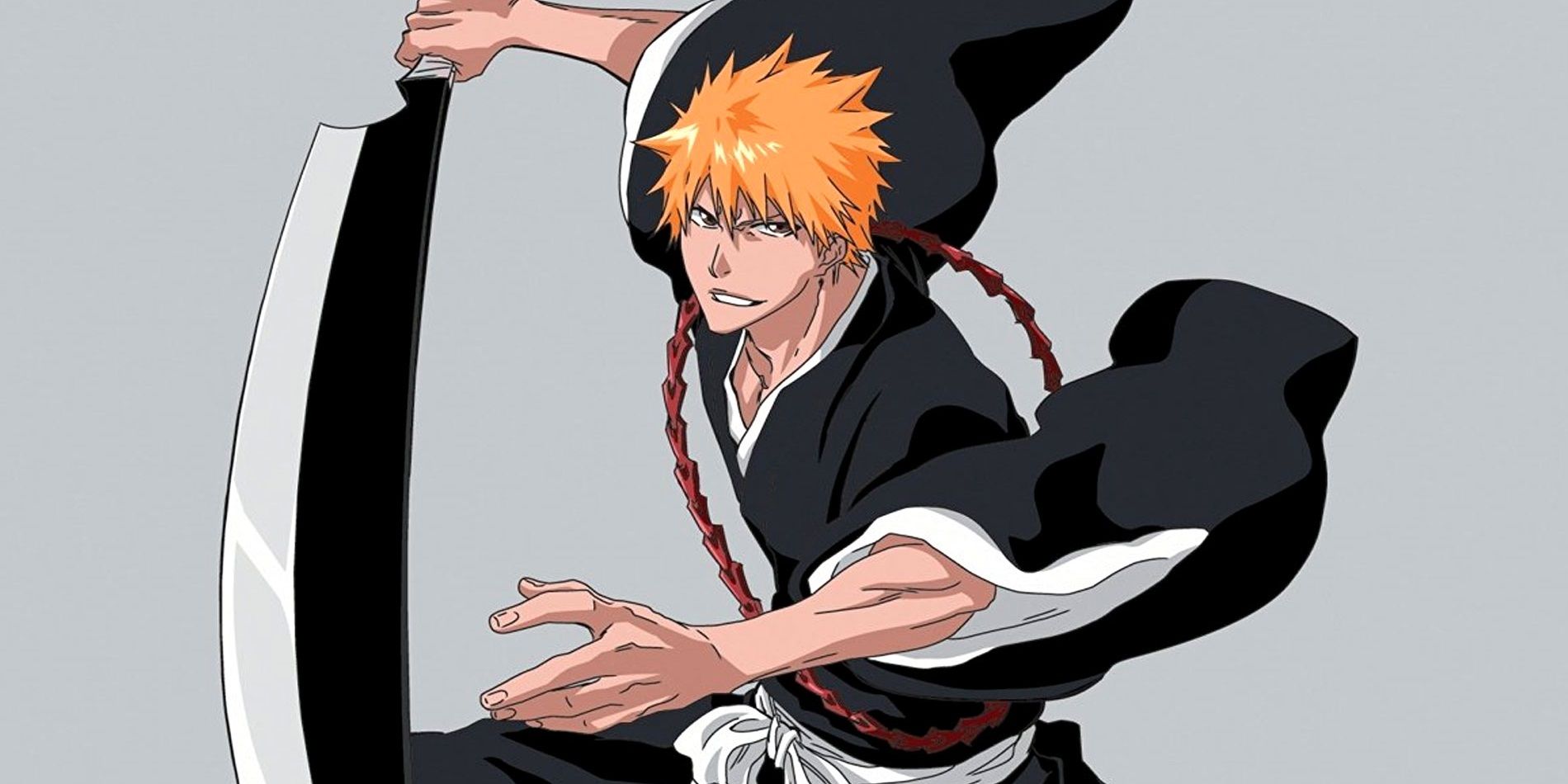 Ichigo wielding a sword in a promo iamge for Bleach.