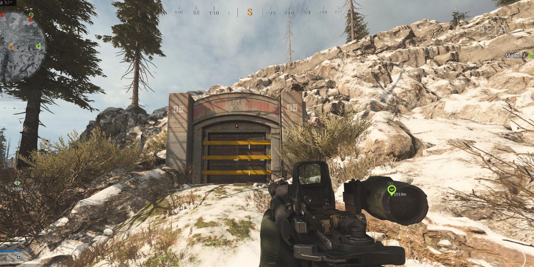 A bunker enterance in Call of Duty Warzone.