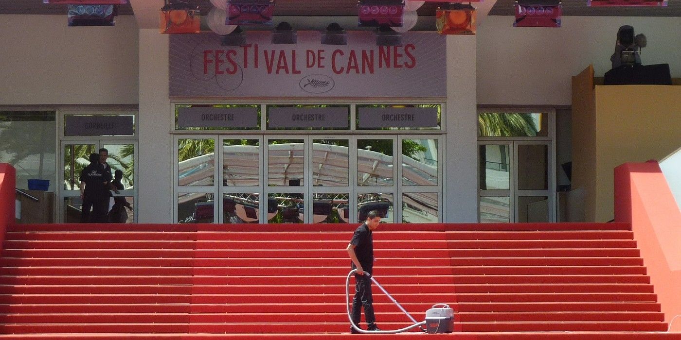 Cannes Film Festival Cleaning Stairs