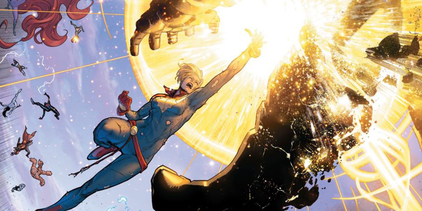 Captain Marvel kills Iron Man.