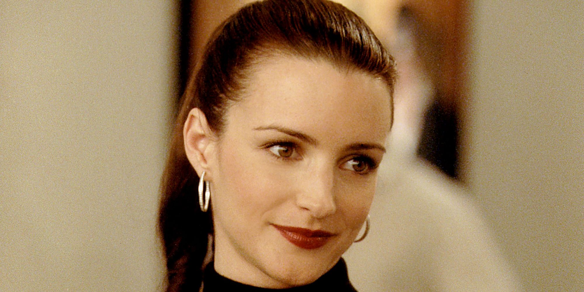 A close-up of Charlotte looking serious in SatC