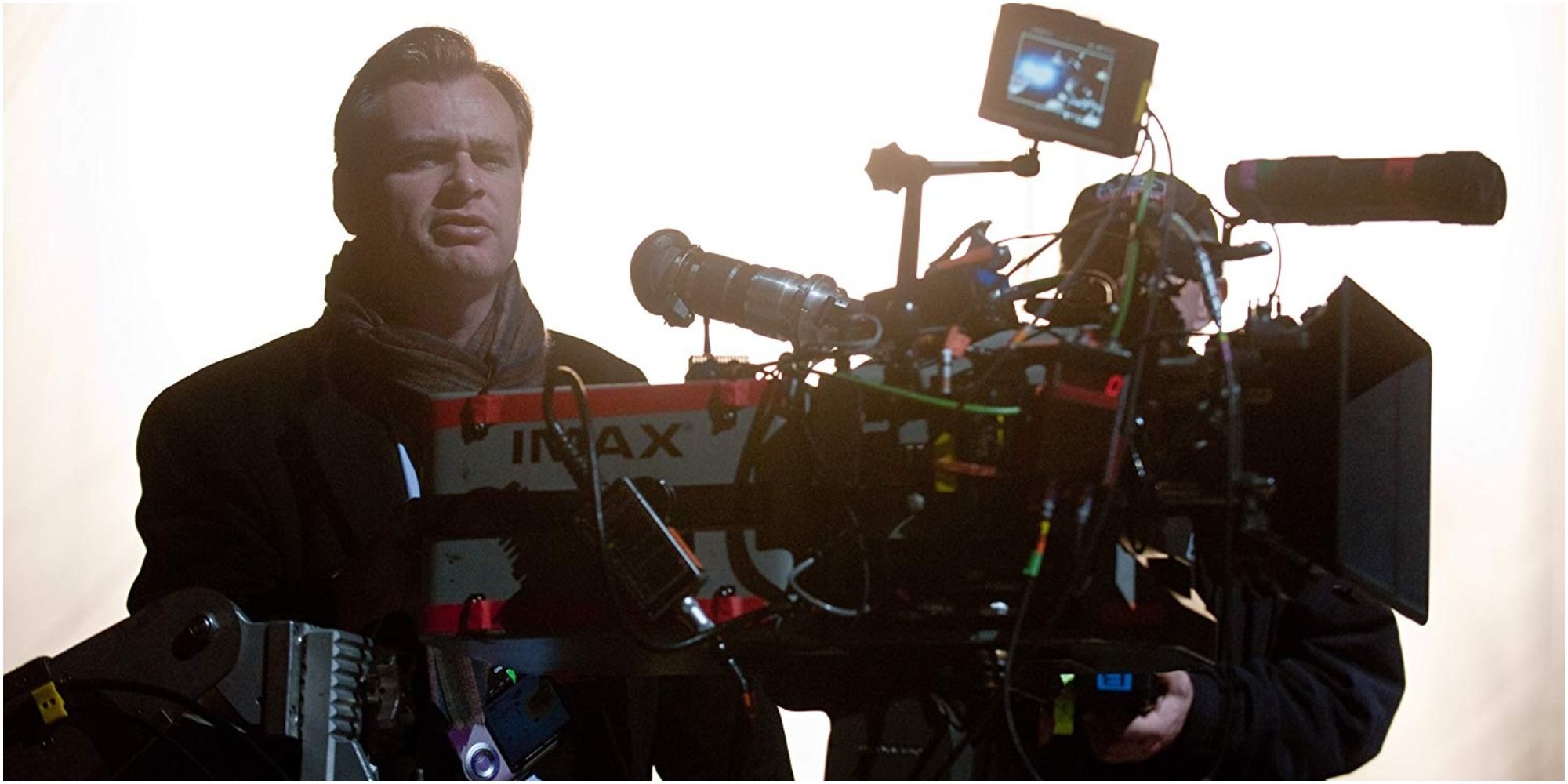 Christopher Nolan behind a camera