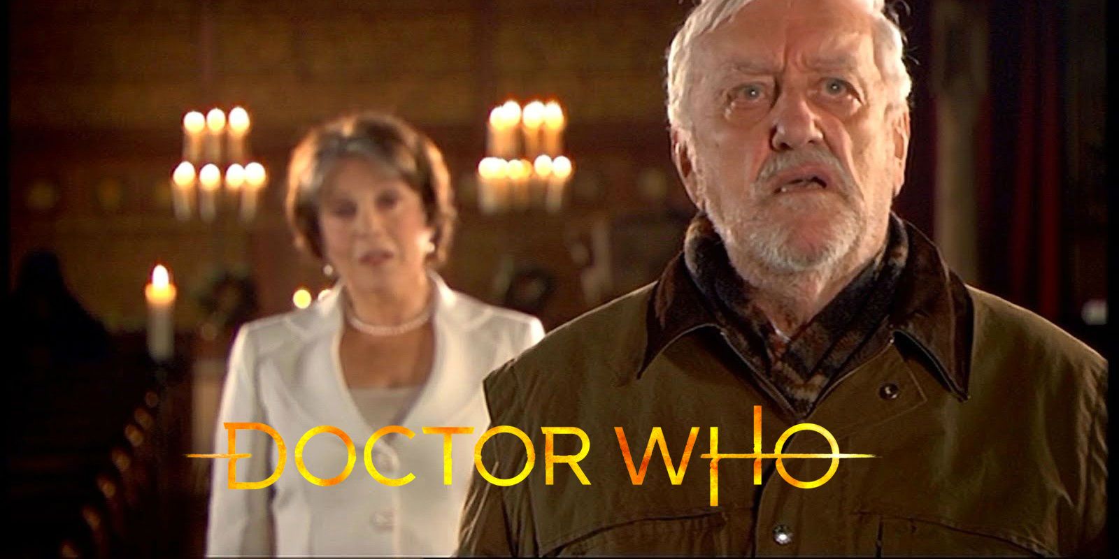 Claire Bloom as Woman and Bernard Cribbins as Wilfred in Doctor Who