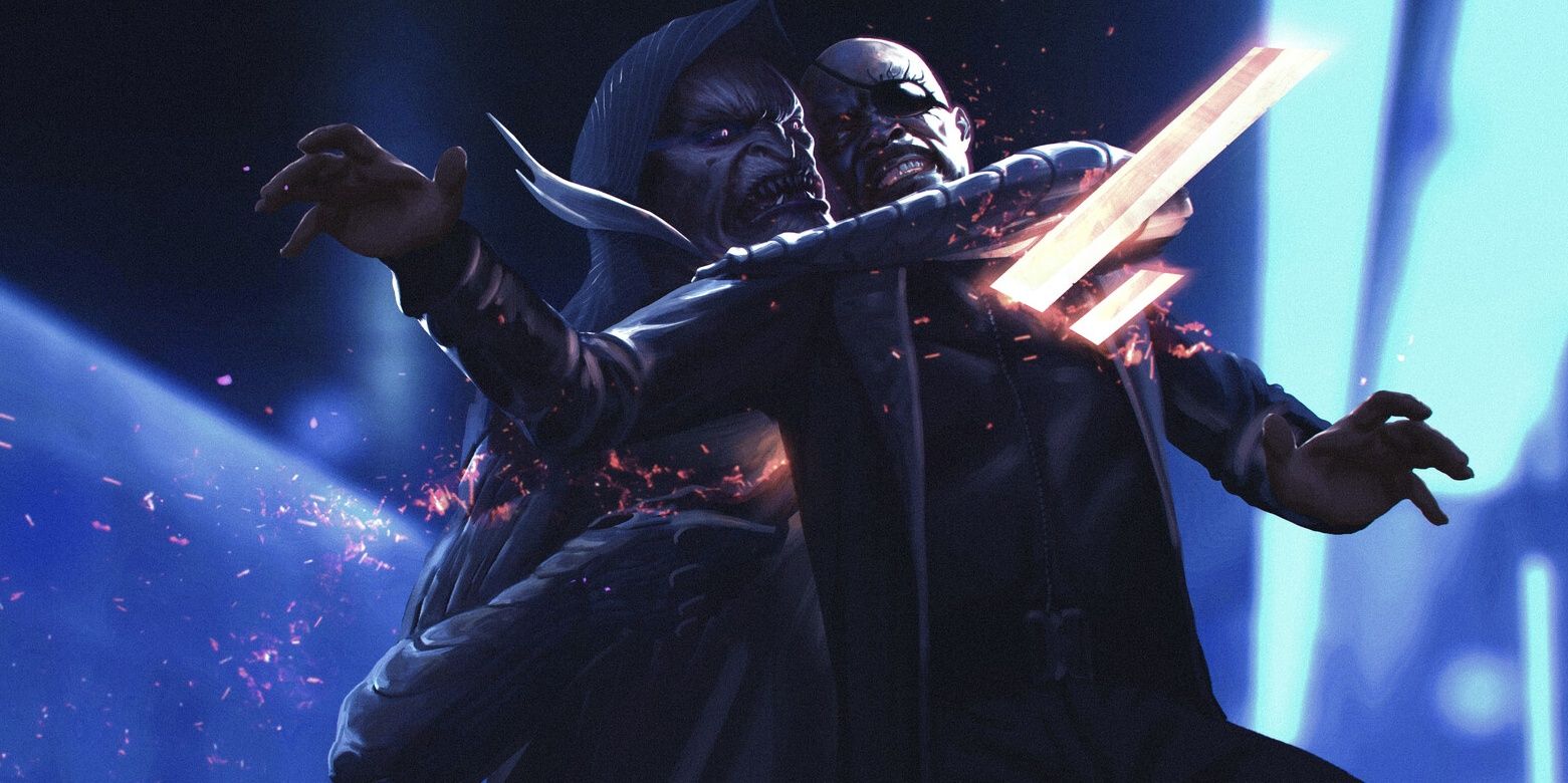 Corvus Glave Stabs Nick Fury Cropped