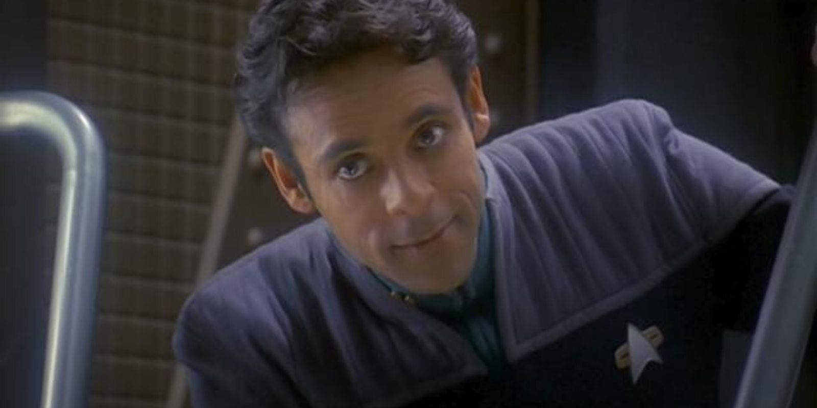 Dr. Bashir looks on from Deep Space Nine 