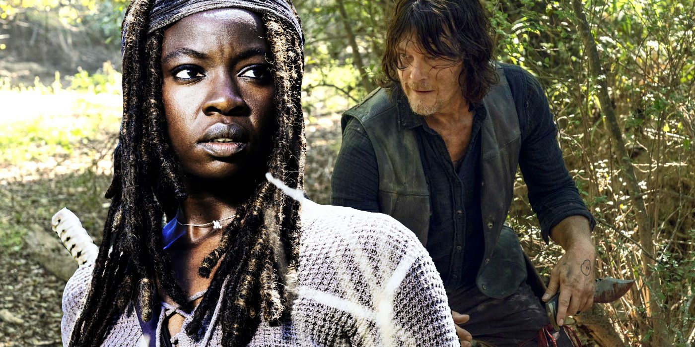 Danai Gurira as Michonne and Norman Reedus as Daryl in The Walking Dead