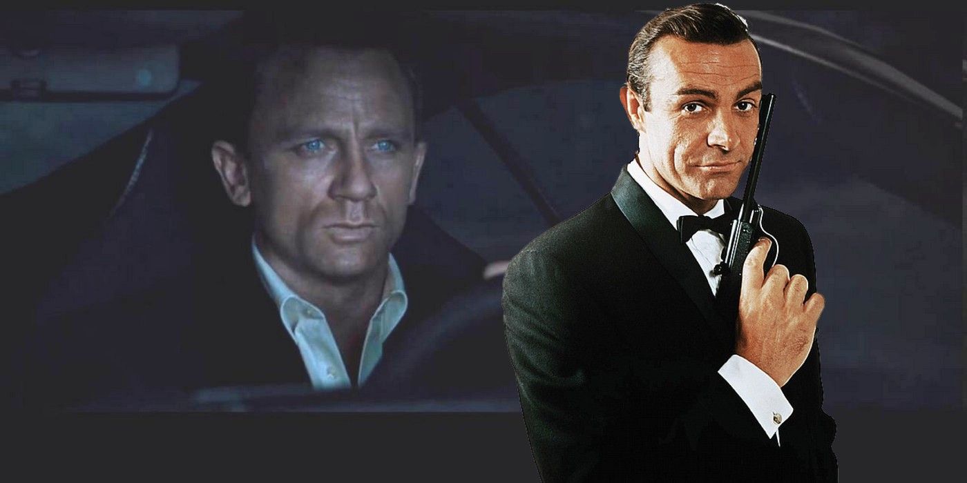 Daniel Craig and Sean Connery as James Bond in Casino Royale