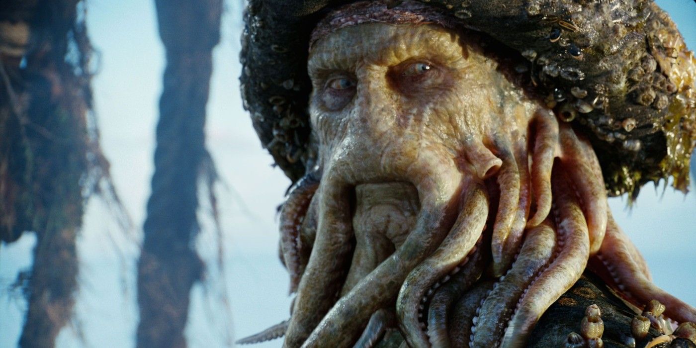 Davy Jones aboard the Flying Dutchman in Pirates Of The Caribbean