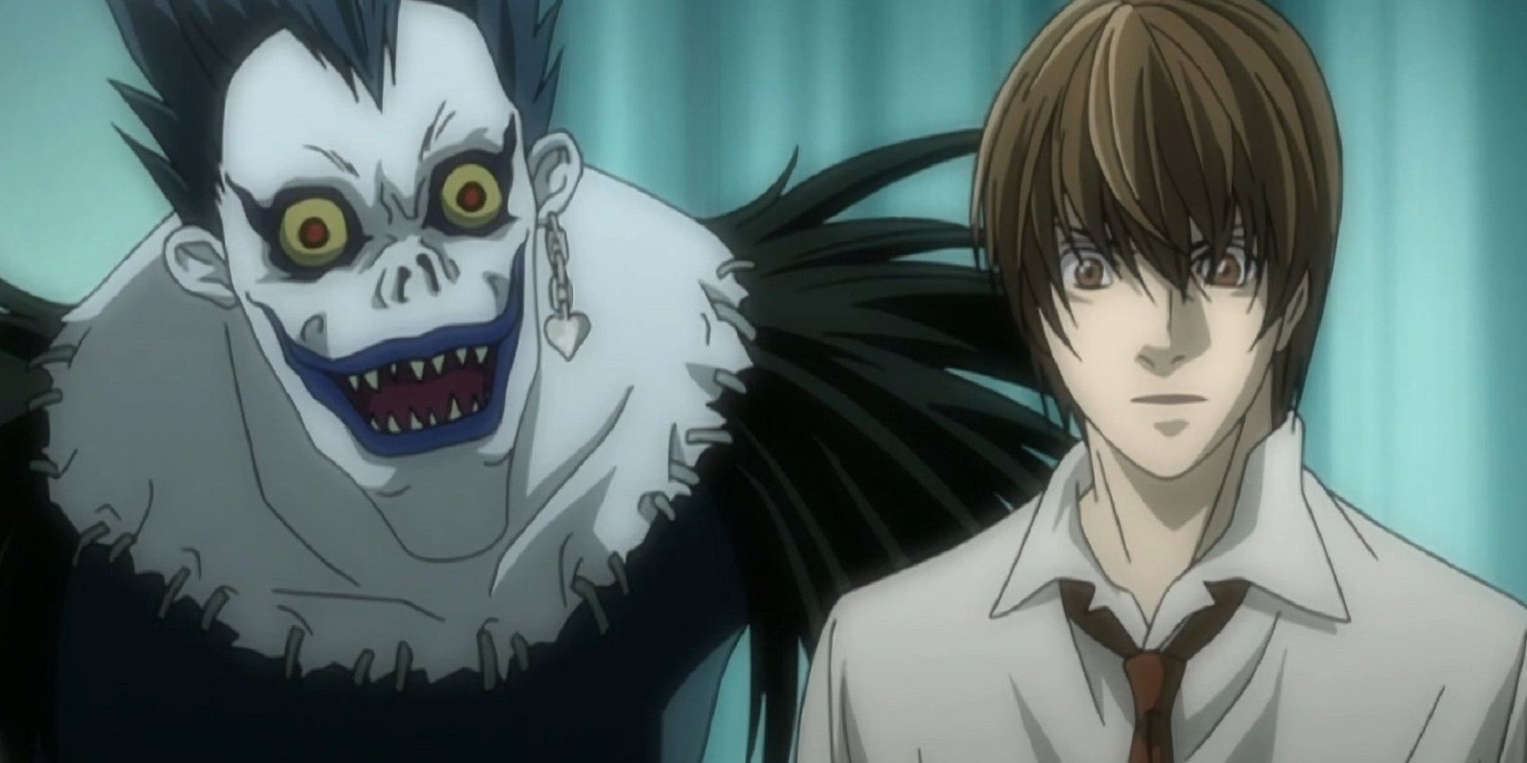 Light and Ryuuk in Death Note