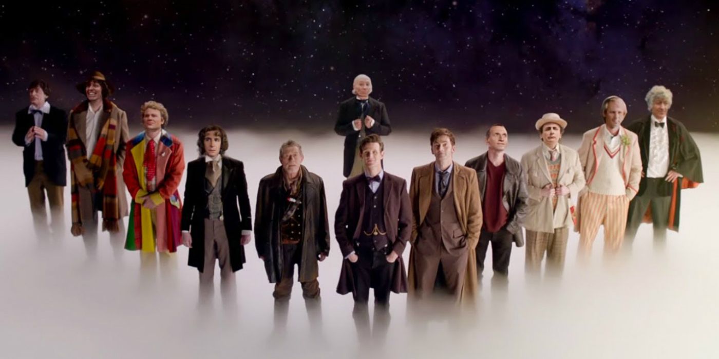 All Doctors standing together in the Day of The Doctor