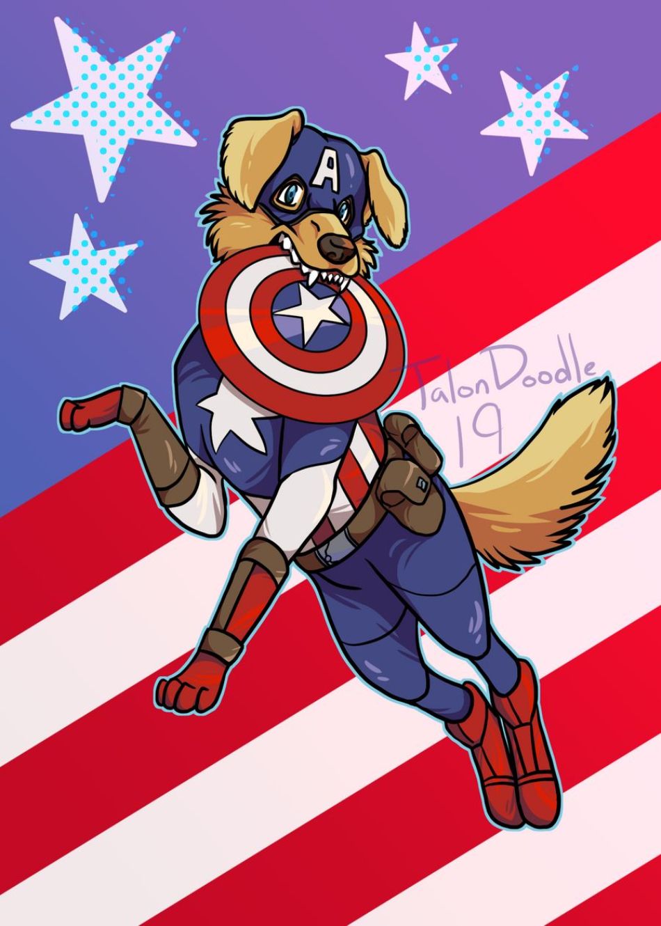 Dog Version Of Captain America Fan Art